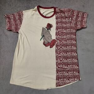 Jesus T-Shirt Mens XL Vibes Praying Blessed Religious Short Sleeve Tee